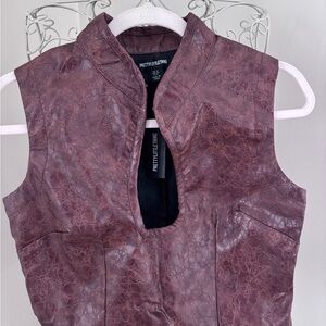 PrettyLittleThing Textured Burgundy Jacket